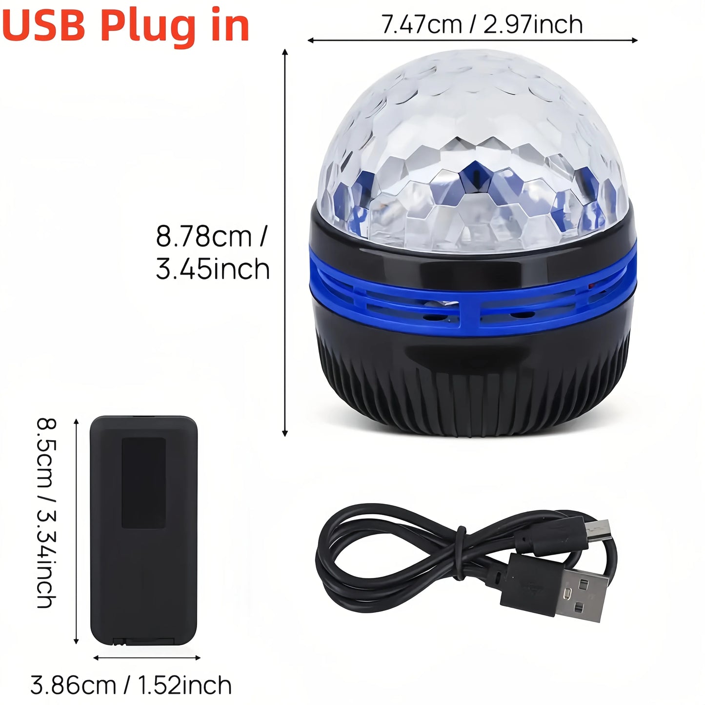 RGB Water Ripple LED Projector Night Light